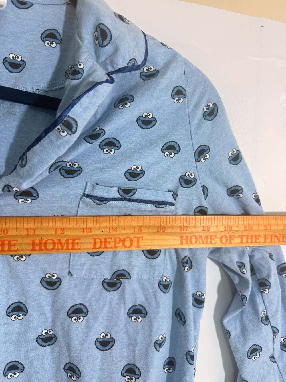 Sesame Street Cookie Monster Night Shirt Size M Blue Sleepwear
